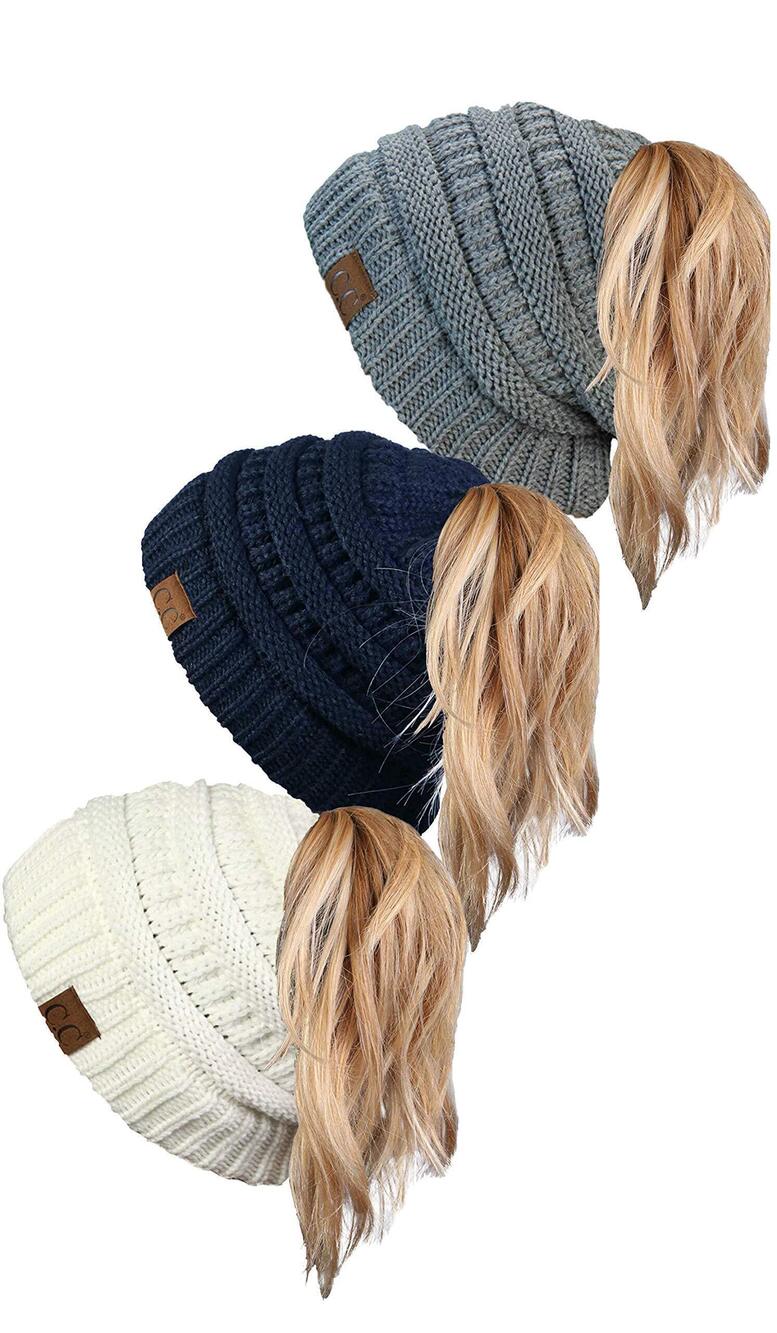 1881 Beanietail 3-Pack: Ivory, Navy, Heather Grey